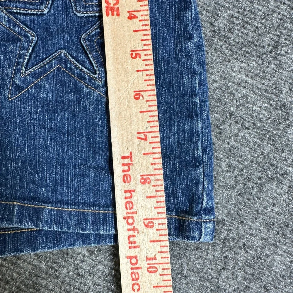Old Navy Blue Jeans Star Stitch Stretch Denim Shorts Medium Wash Size 6